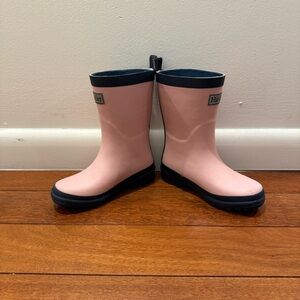 Hatley Pink and Navy Kids Rain Boots